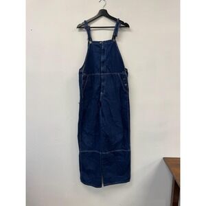 Vintage Carters‎ Watch The Wear Overalls Mens Medium Denim Bib Wide Leg 80s